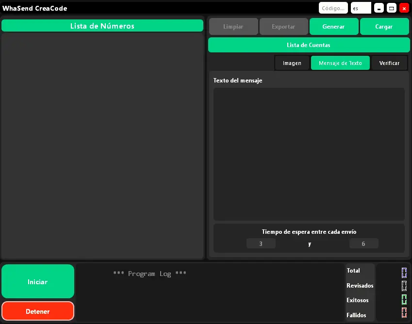 Wasend - Aplicación de escritorio para envío masivo de WhatsApp